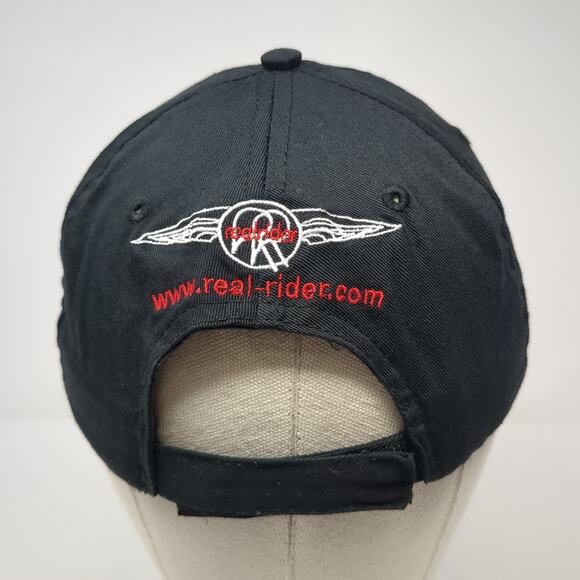 Nolan Real Rider Strapback Baseball Cap Black One Size Adjustable ATT Headwear - Picture 6 of 9